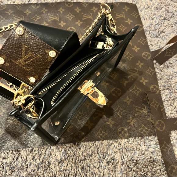 Upcycled Luxury Canvas Clear Stadium Bag - Picture 7 of 7